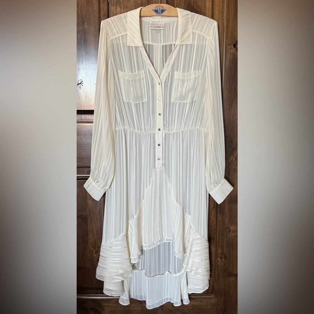 GUESS Striped Shirt Dress